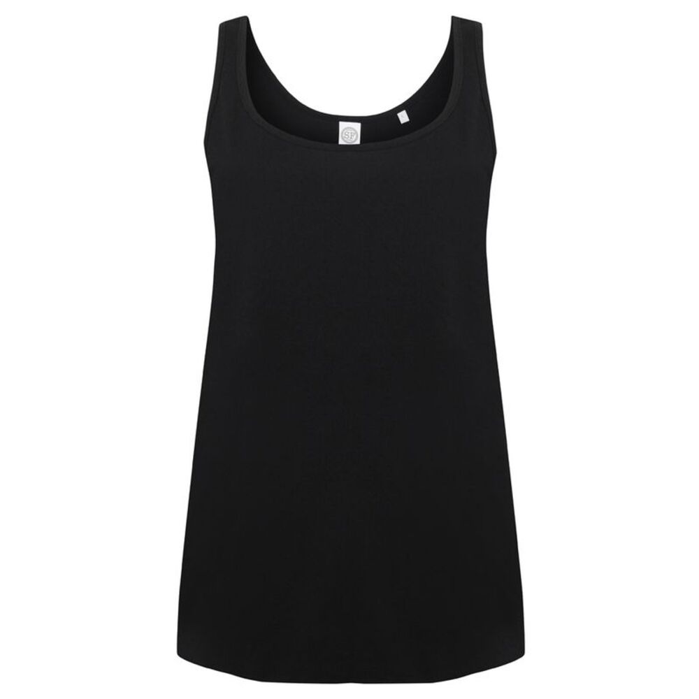 Skinni Fit Womens/Ladies Slounge Undershirt / Black